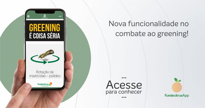 Fundecitrus App ganha nova funcionalidade para ajudar no controle do psilídeo