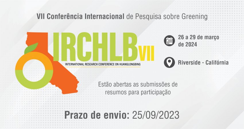 Participe da VII Conferência Internacional de Pesquisa sobre greening (IRCHLB)