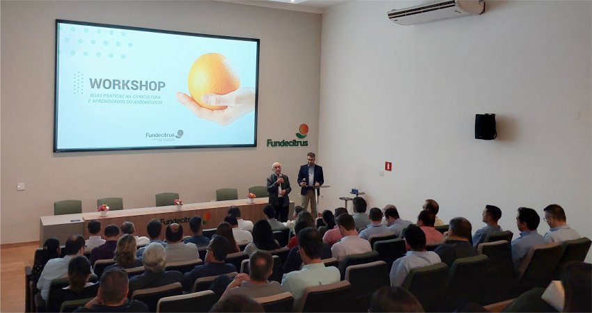 Workshop aborda as boas práticas na citricultura para aprimorar o trabalho no campo