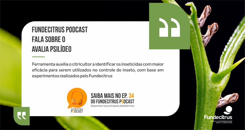 Fundecitrus Podcast fala sobre o Avalia Psilídeo