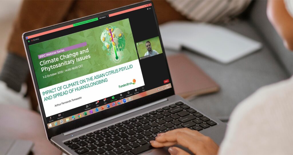 Fundecitrus participa de webinar internacional sobre mudanças climáticas e sanidade vegetal