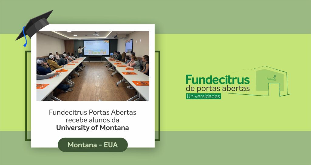 Universitários de Montana (EUA) visitam Fundecitrus para conhecer mais sobre a citricultura brasileira