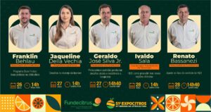 Fundecitrus fará discussão sobre greening, pinta preta e boas práticas no campo na Expocitros 2026