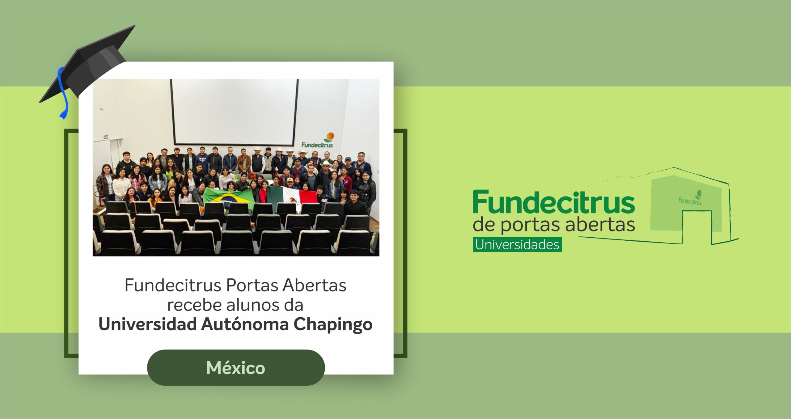 Fundecitrus recebe visita de estudantes e professores de universidade do México